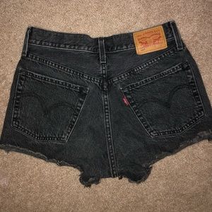 Black Levi 501 shorts
